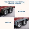 2 Pack Trailer Fenders for 13"-15" Tires, 72-7/8"x10-1/4"x13" 14-Gauge Double Axle Fenders - 3 of 4