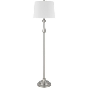 Cal Lighting 100 Watt Collins Metal Floor Lamp with Hardback Linen Shade - 1 of 4