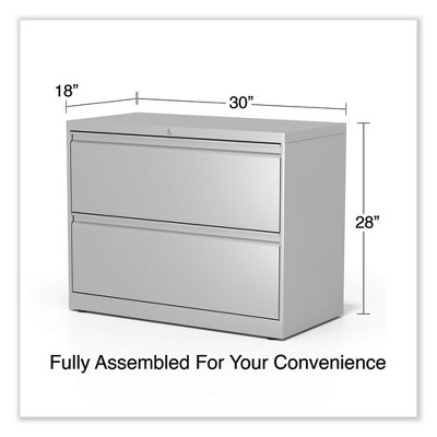 Light Gray Steel 2-Drawer Lockable Lateral File Cabinet
