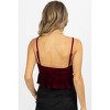 Women's WINE RUFFLED CROPPED TOP - Blue Blush - 4 of 4