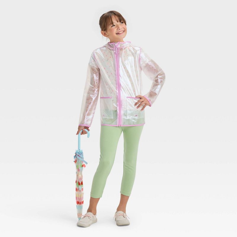 Kids' Star Printed Rain Coat - Cat & Jack™ Clear, 4 of 5