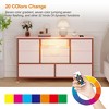 Dresser Tv Stand with 8 Drawers for 55" Tv Stand with Led Lights & Power Outlets - 4 of 4