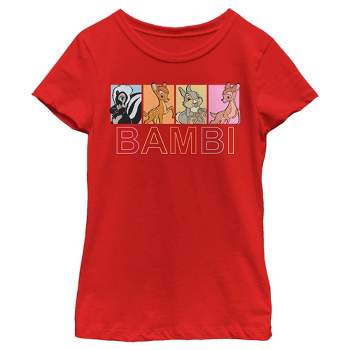 Girl's Bambi Faline, Thumper & Flower Character Boxes T-Shirt