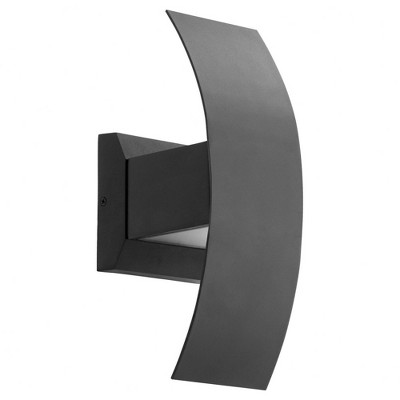 Quorum Lighting Curvo LED Outdoor Wall Mount, 2 Lights, Noir Finish