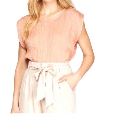 Women's Sleeveless Crinkle Shirt - SHE + SKY