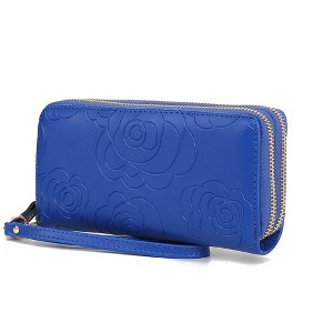 MKF Collection Ellie Genuine Leather Flower-Embossed Women’s Wristlet Wallet by Mia K - 1 of 4