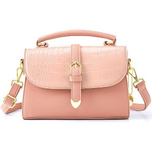 Trendy Crocodile Designer Leather Flap Top Handle Purses Shoulder Bag - 1 of 4