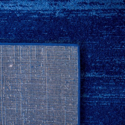 Light Blue and Dark Blue Square Abstract Area Rug