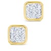 SHINE by Sterling Forever Sterling Silver Radiant Cut Bezel Set Stud Earrings - 2 of 4