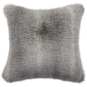 Wavy Luxe Pillow - Grey - 20"X20" - Safavieh - 1 of 2
