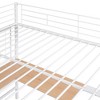 NicBex Full Size Bunk Bed with Desk Loft Bed Metal Bed Frame with Grid, Ladder and Full Length Guardrails, No Box Spring Required - 4 of 4