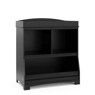 Image of Graco Benton Changing Table with Storage and Removable Topper - Black