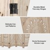 6-Panel Rustic Wood Room Divider - 67" Farmhouse Privacy Screen, for Christmas Home Decor, for Home Office, Bedroom, Garden & Terrace - 2 of 4