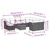 vidaXL Patio Sofa Set with Cushions Outdoor Furniture 11 Piece Poly Rattan - Gray - 3 of 4