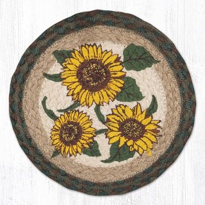 Earth Rugs Bright Sunflower Jute Trivet – Artisan Braided Pad for Farmhouse Style - 1 of 3