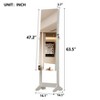 63.5" H Full Length Mirror with Jewelry Storage, LED Mirror Jewelry Cabinet Standing Jewelry Armoire - 3 of 4