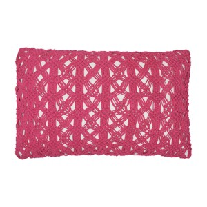 C&F Home 14" x 22" Clyde Handcrafted Macramé Decorative Throw Pillow - 1 of 4