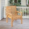 ADILE Outdoor Patio Dining Chairs, Solid Wood Bistro Chairs - 3 of 3