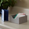 Household Essentials Double Accessory Organizer Tray Small Square Organizer Gray: Cardboard, 6x6x3 in, Decorative Use Only - 3 of 4