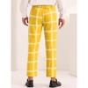 INSPIRE CHIC Men's Plaid Pattern Slim Fit Flat Front Dress Pants - 3 of 4
