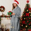 Catalonia Womens Plush Long Robe, Warm Comfy Fluffy Bathrobe, Cozy Gift for Woman Wife - 4 of 4