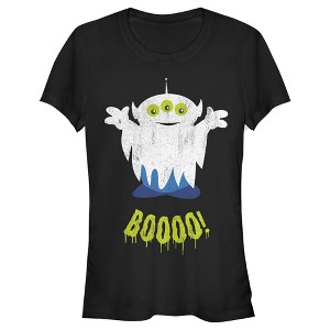 Juniors Womens Toy Story Halloween Squeeze Alien Boo Ghosts T-Shirt - 1 of 4