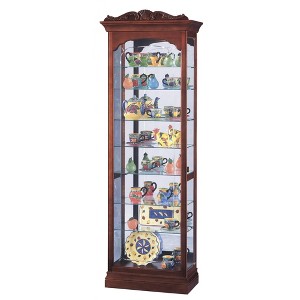 Howard Miller 680342 Hastings Curio Cabinet 680342 Windsor Cherry - 1 of 2