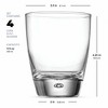Bormioli Rocco Luna DOF Drinking Glasses, Set of 4 - 11.75 oz. Crystal Clear Tumblers with Smooth Rim & Floating Bubble Base - Italian Glassware - 2 of 4
