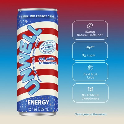 Unwell Energy Red White and Blueberry - 12 fl oz
