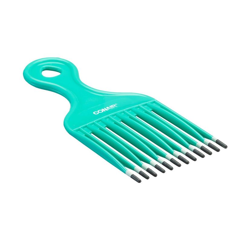 Conair Large Hair Pick - Curly or Thick Hair - Teal, 4 of 7