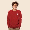 Dalix Ghost Embroidered Crewneck Long Sleeve Sweatshirt Fleece Men - 2 of 4