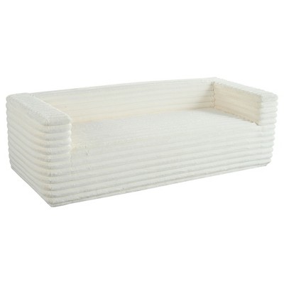 NicBex 89 Inch Modern Corduroy Couch,3-Seater Plush Sofa for Living Room,Small Space,Office,Apartment,No Assembly Required