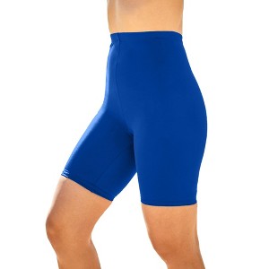 Swim 365 Women's Plus Size Tummy Control Swim Short - 1 of 2