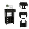 Vynxaria 37-Inch Bar Serving Carts, Black Wengue Finish, Twelve Wine Cubbies - 3 of 4