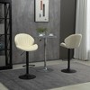 Adjustable Bar Stools Set of 2 with Back and Footrest, Counter Height Bar Chairs for Kitchen, Pub, or Dining - 4 of 4