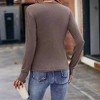Coolmee Women's Long Sleeve Blouses Dressy Casual Elegant Wrap Tops V Neck Work Shirts Fall Business Outfits - 3 of 4