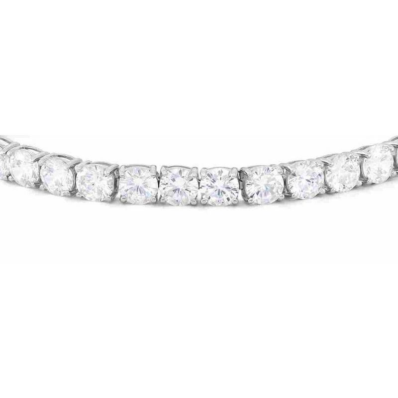 6mm Round Cubic Zirconia Bracelet in Sterling Silver, 3 of 4