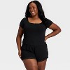 Women's Ribbed Short Sleeve Shirt and Shorts Pajama Set - Auden™ - 3 of 3