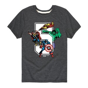 Boys' - Marvel - Avengers Birthday 5 Short Sleeve Graphic T-Shirt - 1 of 4