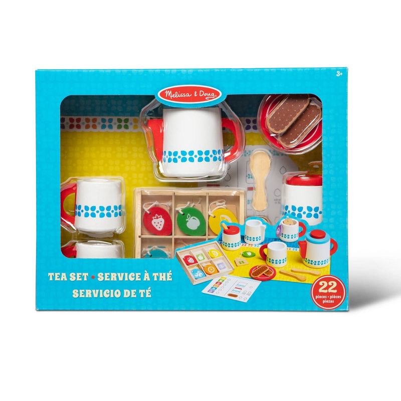 Melissa &#38; Doug  22-Piece Steep and Serve Wooden Tea Set - Play Food and Kitchen Accessories, 4 of 15