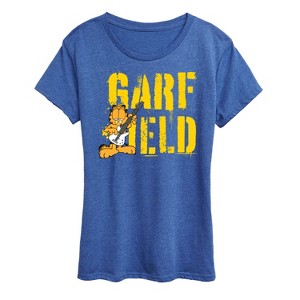 Women's - Garfield - Grunge Short Sleeve Graphic T-Shirt - 1 of 4