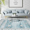 Elegant Persian Flower Chenille Rug, Foldable & Washable, Non-Slip, Kid & Pet Friendly, Lightweight for Versatile Spaces - 3 of 4