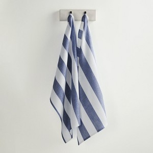 Solino Home Stripe Linen Kitchen Towels, Set of 2 | Cabana Stripe - 1 of 4