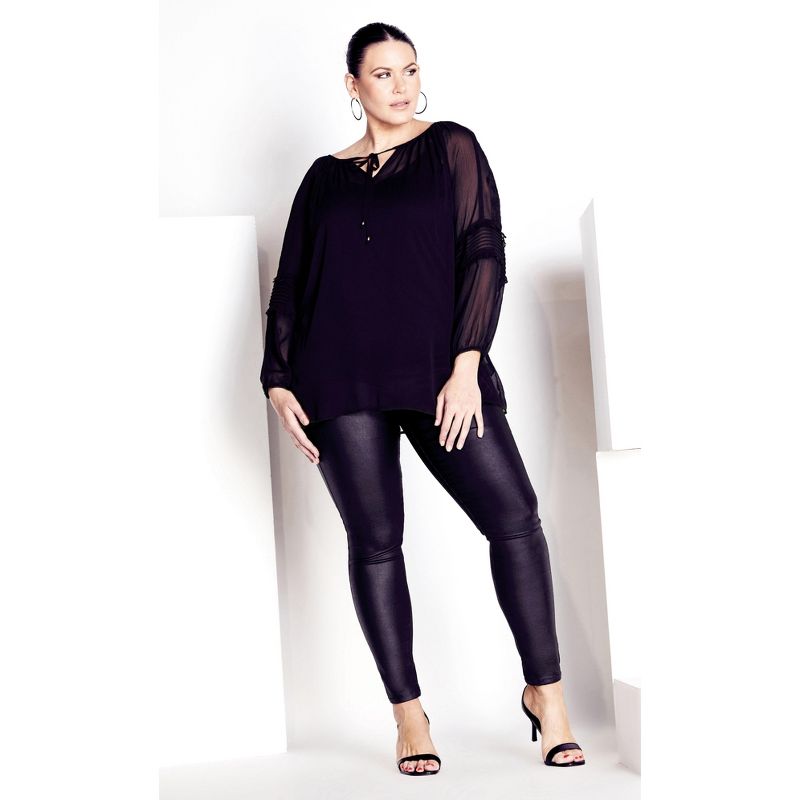 Women's Plus Size Romantic Blouse - black | ARNA YORK, 2 of 7