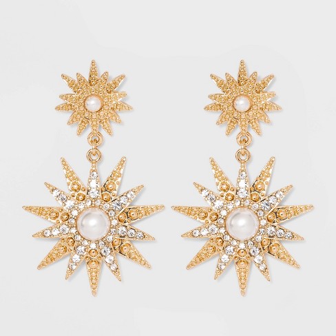 SUGARFIX by BaubleBar Celestial Drop Earrings - Gold - image 1 of 2