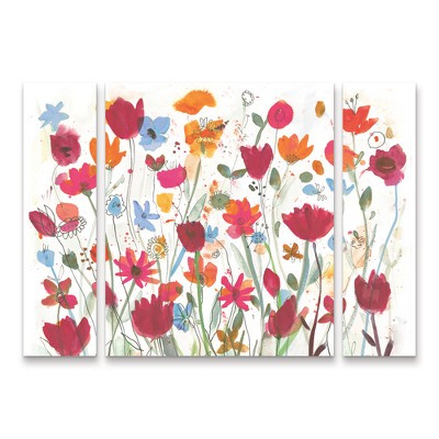 Trademark Fine Art -Cheryl Warrick Sunday Stroll I Refresh  Panel Set Art