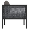 vidaXL Corner Sofa Anthracite Poly rattan, aluminum, polyester Durable - 3 of 4