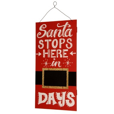 22" Santa Countdown Wall Art - National Tree Company