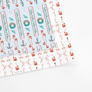 Two-Sided "A Pinch Of Holiday" Heavyweight Christmas/Holiday Gift Wrap by Ramus & Co (Eight Sheets) - 1 of 4