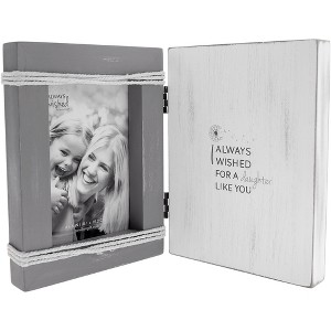 Pavilion Gift Company - Daughter Like You - 5.5" x 7.5" Hinged Sentiment Frame (Holds 4" x 6" Photo) - Single Image Frames - 1 of 4